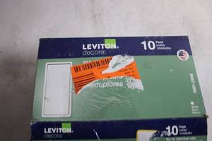 lot 157 image: 10-Pack Leviton Decora Light Switches, Made in USA