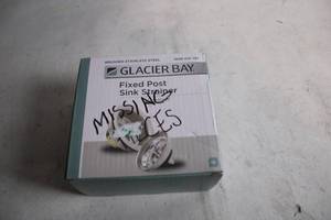 lot 208 image: Glacier Bay Fixed Post Sink Strainer - Brushed Stainless Steel (Missing Pieces)