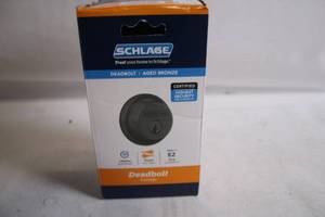 lot 217 image: Schlage Deadbolt in Aged Bronze Finish