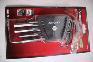 lot 224 image: Husky SAE Hex Key Allen Wrench Set  13 Pieces