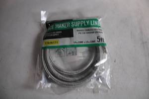 lot 239 image: 5ft Braided Stainless Steel Ice Maker Supply Line