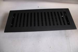 lot 254 image: Rectangular Black Metal Floor Vent Register - 11.5 x 5.5