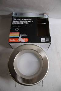 lot 255 image: LED Color Changing Interchangeable Recessed Trim