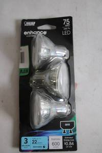 lot 260 image: Set of 3 Feit Electric 75W LED Enhance Reflector Bulbs