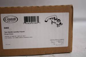 lot 285 image: Central Brass Two Handle Laundry Faucet in Rough Brass