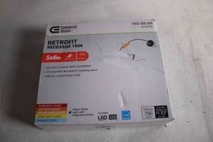 lot 289 image: Commercial Electric Retrofit Recessed Trim for 5 & 6 Inch Ceiling, White