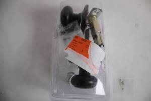 lot 338 image: Set of Black Door Knobs with Lock Mechanism