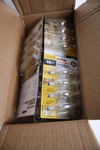 lot 354 image: Set of 20 Sylvania Double Life 40W Bulbs