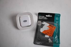 lot 425 image: LED Motion Activated Night Light with Soft White Glow