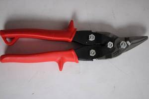 lot 430 image: Industrial Grade Sheet Metal Snips with Red Handles