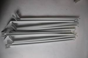 lot 449 image: Set of 12 Fixed Mount Shelf Support Brackets for 16-inch Depth Wire Shelf