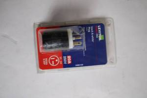 lot 482 image: Leviton 20A 250V Black & White Plug NEMA 6-20P