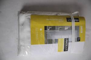 lot 489 image: Lights Out Sheer Curtain Panel - 84 Inch Length