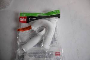lot 496 image: Oatey 1 14 Inch P-Trap Polypropylene Plumbing Fitting
