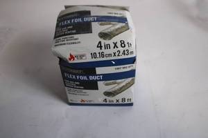 lot 499 image: Flex Foil Duct 4 in x 8 ft for Gas and Electric Dryer Venting