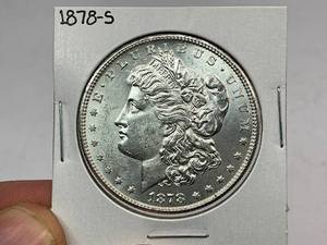 lot 63 image: 1878-S Morgan Silver Dollar