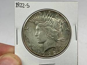 lot 74 image: 1922-S Peace Silver Dollar