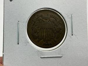 lot 89 image: 1864 Lg Motto 2  Cent Piece