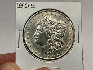 lot 19 image: 1890-S Morgan Silver Dollar
