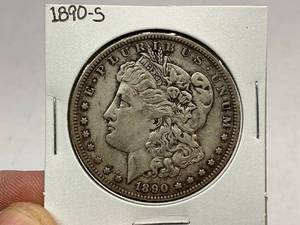 lot 18 image: 1890-S Morgan Silver Dollar