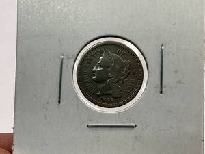 lot 90 image: 1865 3 Cent Nickel