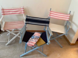 lot 74 image: Three Foldable Directors Chairs