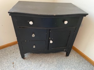 lot 47 image: Classic Black Painted Washstand