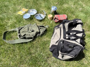 lot 110C image: Camping Gear with Mess Kit, Coffeepot and