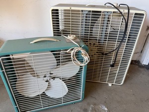 lot 154 image: Two Metal Fans