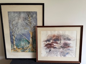 lot 71 image: Decorate with these Framed Watercolor Painting