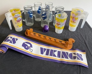 lot 111 image: 1980 Viking Glass Mugs , Plastic Cups and More