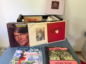 lot 186 image: Variety of Albums in the Old Fashion College Storage Crate