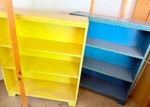 lot 205 image: Two Wooden Painted Bookcases