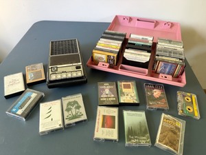 lot 35 image: Love That Music Cassette Tapes With Cases and Player