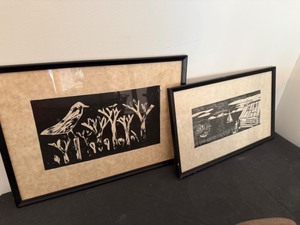 lot 161A image: Two Atrractive Handmade Woodblock Art Prints