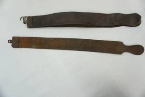 lot 2 image: Vintage Razor Straps