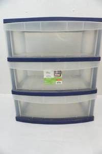 lot 31 image: Mainstays 3 drawer storage cart 21x 14x 26