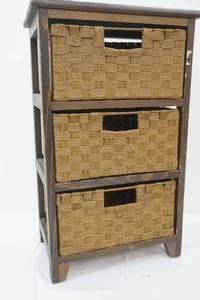 lot 37 image: 3 drawer storage stand-pull out baskets