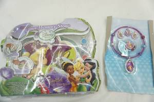 lot 116 image: Tinkerbell Glitter Memory Stone & Princess Sofia Necklace