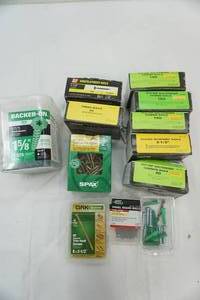 lot 164 image: hardware supply lot screws, nails, bolts