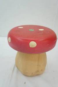 lot 211 image: Mainstays Red Mushroom Stool 11x11x11