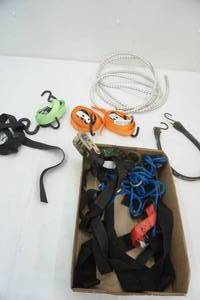 lot 215 image: ratchet straps & bungee cords