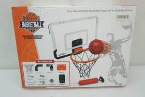 lot 255 image: Door Mounted Mini Basketball Hoop Set New in Box