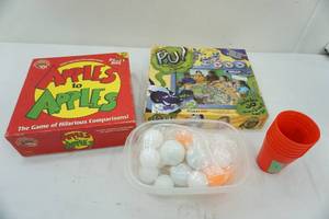 lot 258 image: Game Lot PU, Apples to Apples & beer pong