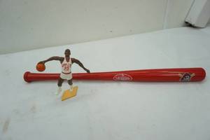 lot 268 image: Michael Jordan Figure & Mini Louisville Slugger Pirates Bat