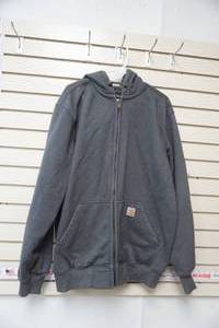 lot 371 image: Mens Carhartt L fleece lined sweatshirt - loose fit