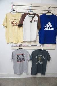 lot 387 image: Mens Shirt Lot 5ct- Adidas and more