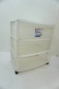 lot 419 image: Sterilite 3 drawer cart 15.25x21x25