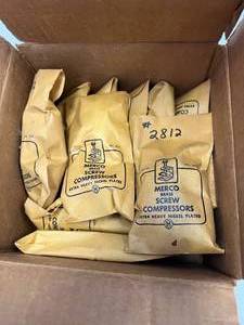 lot 13 image: Box of Merco Compressors, Extra Heavy Nickel Plated