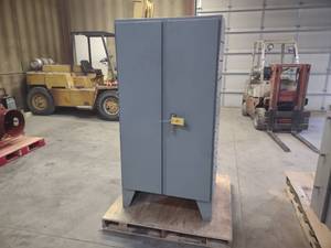 lot 151 image: Heavy Duty Cabinet with Punch Press...